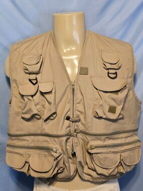 Rio Bravo by Prestige Mens Outdoor Trail Vest Khaki Gear Multi Pockets